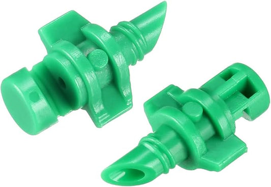 uxcell Micro Sprayer Fan Jet, 180 Degree Refraction Atomized Dripper Hydroponic Garden Irrigation, 20 Pcs (Green)