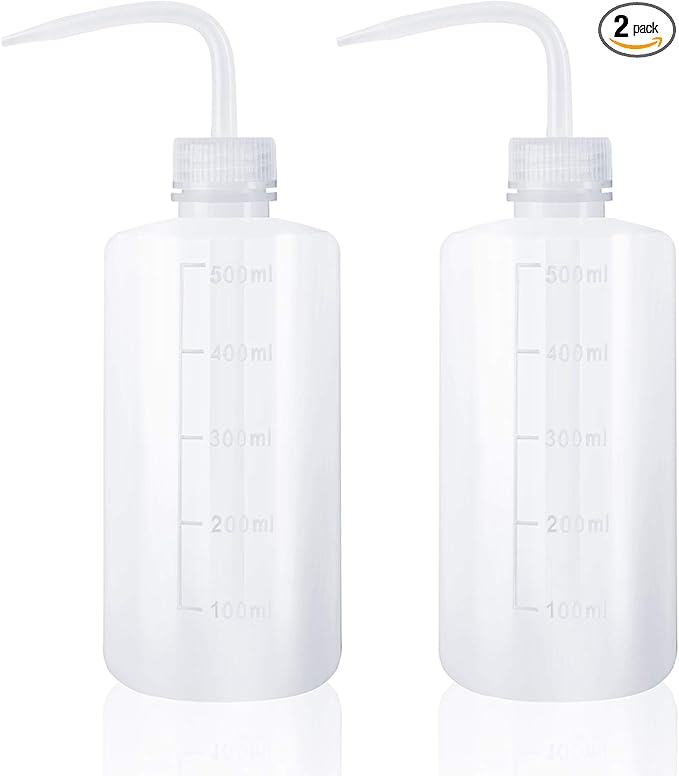 Oubest Squeeze Washing Bottle Succulent Watering Bottle 500ml Water Squirt Irrigation Bottle Squeeze Sprinkling Can Plastic Wash Plant Bottle 2pc