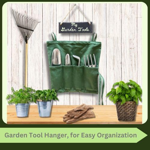 MiEco Gardening Hand Tools Set, Garden Hand Held Tools. Stylish Yard Tools Gardening Tool Kit. Unique Garden Tools Ideal Gifts for Gardeners.