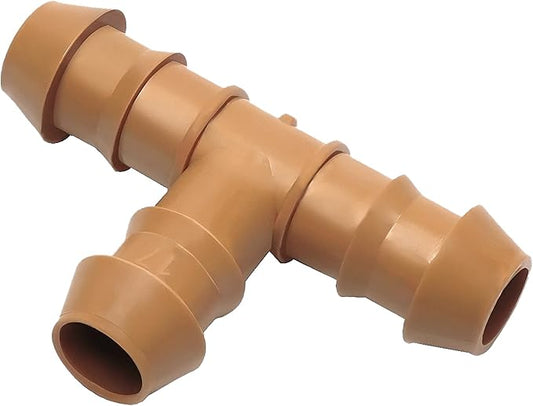 26 Pieces Drip Irrigation Fittings Tee Connectors for 1/2" Tubing, Barbed T 3 Way Connectors for 1/2 Inch Irrigation Tubing Drip Line Tees for Drip Sprinkler Garden Lawn Systems
