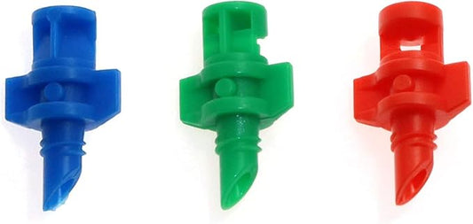 Maxmoral 60pcs Water Spray Misting Sprinkler Nozzle 90/180/360 Degree Micro Garden Water Spray Misting Nozzle Sprinkler Sprayer Lawn Irrigation Kit