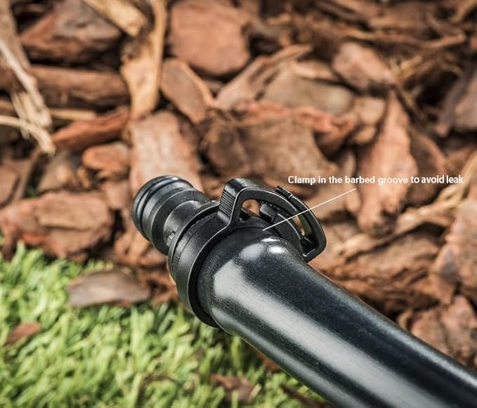 100pieces Internal Diameter 1/2 inch Plastic hose Clamp for Drip Irrigation Tubing