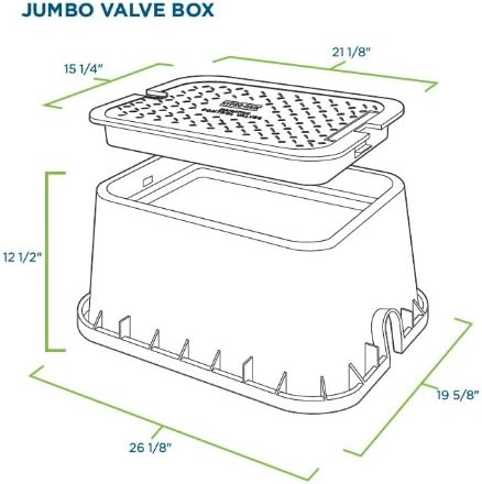 Orbit 53214 20" Jumbo Rectangular Sprinkler Valve Box