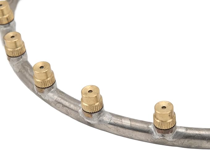 Multifunctional Annular Nozzle, G3/8 Female Thread Multi Head Ring Shaped Atomizing Nozzle, Rotating Nozzle for Garden Agricultural Irrigation(10 Heads Heart Shape)