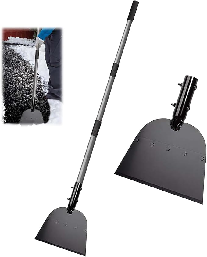 Flat Shovel, Snow Shovel, Garden Cleaning Scraper, Ice Scraper, 54 inch Snow Ice Chopper for Walkway, Ice Removal Tool for Road Outdoor Garden Cleaning Scraper, Weed Remove Tool for Lawn Edging