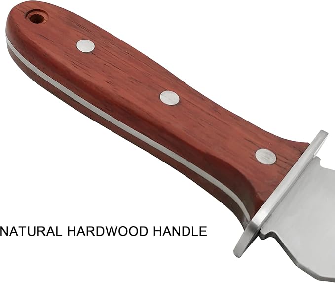 Professional Hori Hori Garden Knife, 7" Stainless Steel Blade with Protective Coating Full-Tang Wood Handle with Oxford Sheath for Weeding, Digging, Cutting and Planting