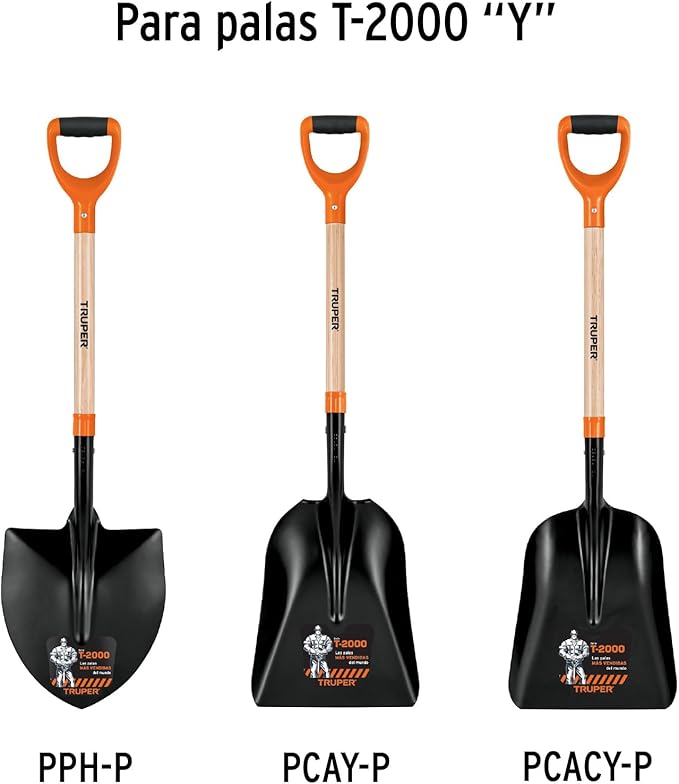 Truper MG-PY-P Replacement Handles for Long D-Handle Shovels 26" (66cm)