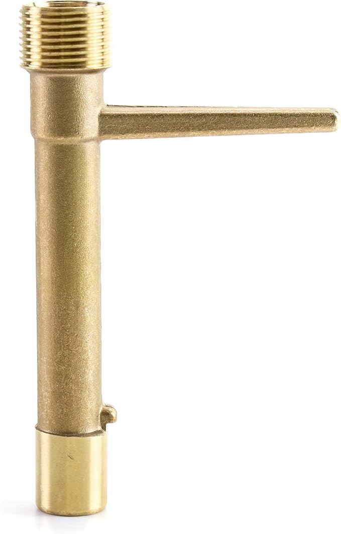 QWORK Quick Coupling Valve Key, 3/4 Inch Brass Irrigation Tool Sprinkler Key for Agricultural, Yard, Garden