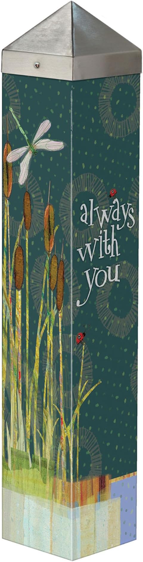 Studio M Art Pole, PVC Weather Resistant Pole with Vinyl Bowl 20 inches Tall Outdoor Decoration for Gardens, Patios, Yards, Landscaping and Birding Accessories, Always with You