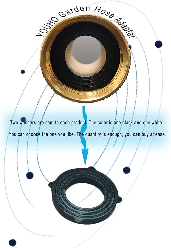 YOUHO Garden Hose Adapter 1" NTP Female x 3/4" GHT(F) Drip Irrigation Tubing to Faucet - Reusable Connector Fittings for Most Rain Bird, Orbit, Dig, Toro, Garden Extension Repair Fitting 1PCS