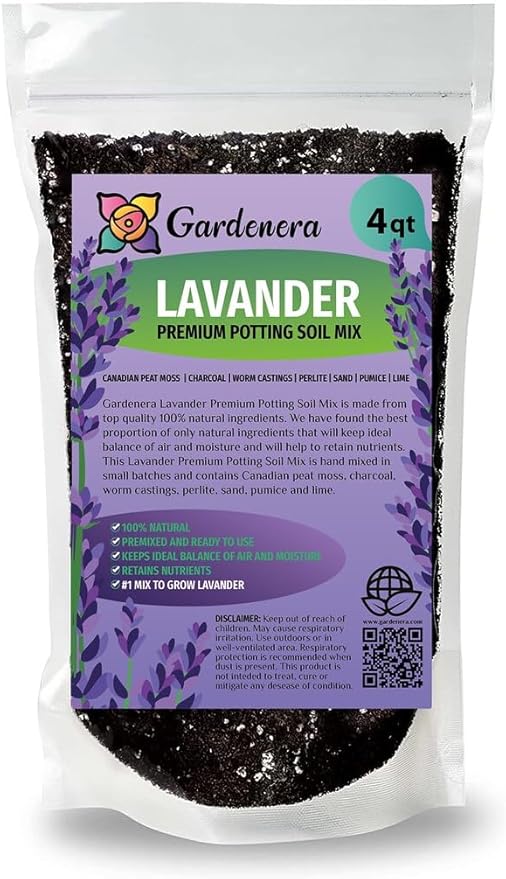 Premium Organic Lavender Mix by Gardenera - Elevate Your Plant Care Routine - 4 QUARTS