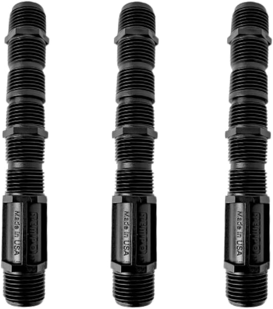 USA Made - Premium 1/2 Inch x 6 Inch MIPT Poly Cut-Off Sprinkler Height Extender Riser Nipple Adjustable Length (Fits Most Brands Orbit, Rain Bird, Hunter, Irritrol & More) (10)