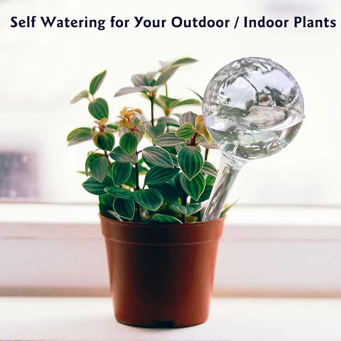 10pcs Plant Watering Devices, Planter Self Watering Globes for Home Potting, Plastic Garden Flower Plant Watering Spikes Automatic Plant Waterer System Set Suit for All Indoor Outdoor Plant