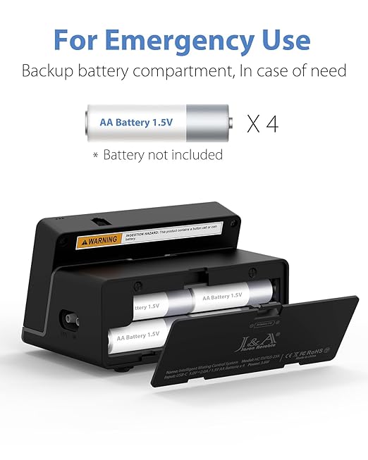 J&A Automatic Watering System for Potted Plants Drip Irrigation Kit Self-Watering System with Timer, Thermometer, Hygrometer for Indoor Plants, Grow Tent (Black)