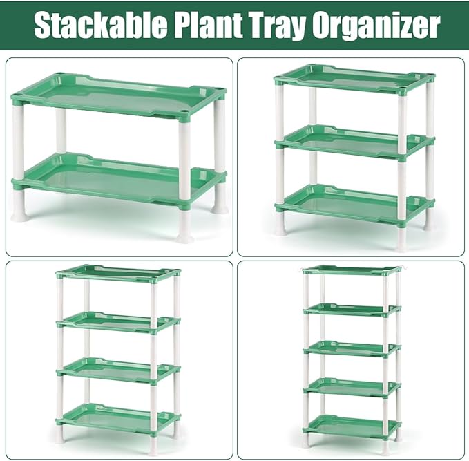 5-Tier Plant Stand with Grow Lights - Seed Starting Kit Germination Tray Full Spectrum Sunlike Plant Light for Indoor Plants, Greenhouse, Succulents, Seedlings