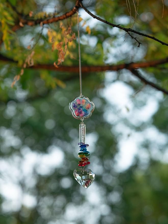 Dog Memorial Suncatcher - Pet Loss Sympathy Gift, Loss of Dog Sympathy Gift, Cat Memorial Gifts for Loss of Cat, Dog Bereavement Gift