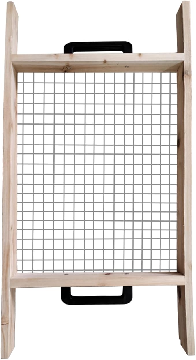 Large Soil Sifter, Dirt Sifter for Gardening, for Use in a Wheelbarrow, Compost Sifter, Garden Sieve for sifting Little Rocks/Top Soil/Peat Moss/Worm/Leaves/Loam Soil/Sand/Gravel (Mesh Screen 1/2")