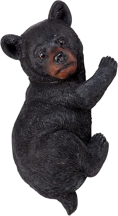 Bits and Pieces – Bear Cub Tree Hugger - Yard Decorations - Adorable Tree Sculpture - Outdoor Decoration - Garden Peeker Yard Art - 13-3/4" x 8"