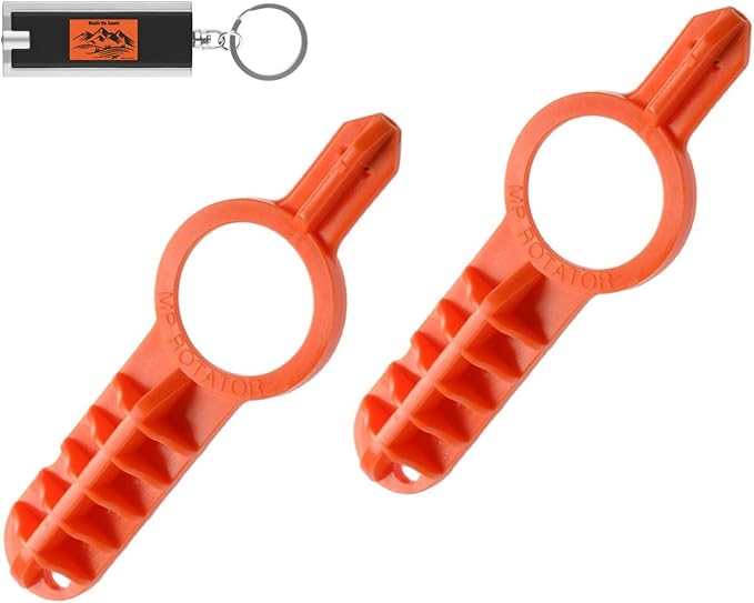 2 Pack Hunter MP Rotator Adjustment Tool MPTOOL, Orange Sprinkler Adjustment Tool, Hunter MPTool Sprinkler Tool Pack of 2 Adjustment Wrench for all MP Rotator Nozzles with Included LED Keychain Light