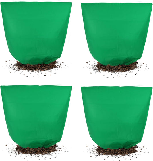 Svepndic 4 PCS Winter Plant Covers Freeze Protection,39X39 Reusable Plant Protector Bag with Drawstring,Winter Plants Jacket Warm Shrubs Cover Blanket Frost Protection for Outdoor Garden Plants