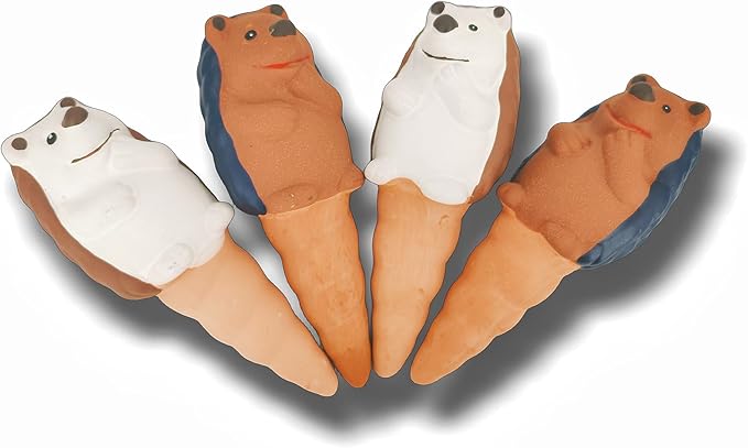 Self Watering Planter Insert Terracotta Watering Spikes Premium Plant Watering Devices Irrigation Dripper Self Watering Spikes Automatic Plant Accessories 4 Packs