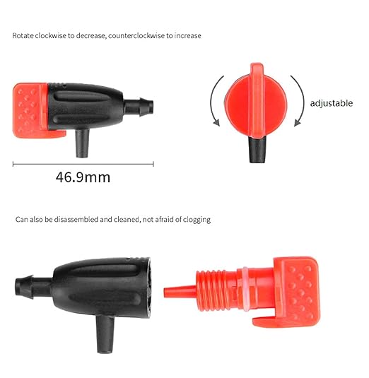 Garden Irrigation Dripper, 30 Pack Adjustable Drip Emitters Garden Succulent Watering Dripper Sprinkler for 4mm/7mm Hose for Home Succulents Plants Lawn Flower Irrigation System