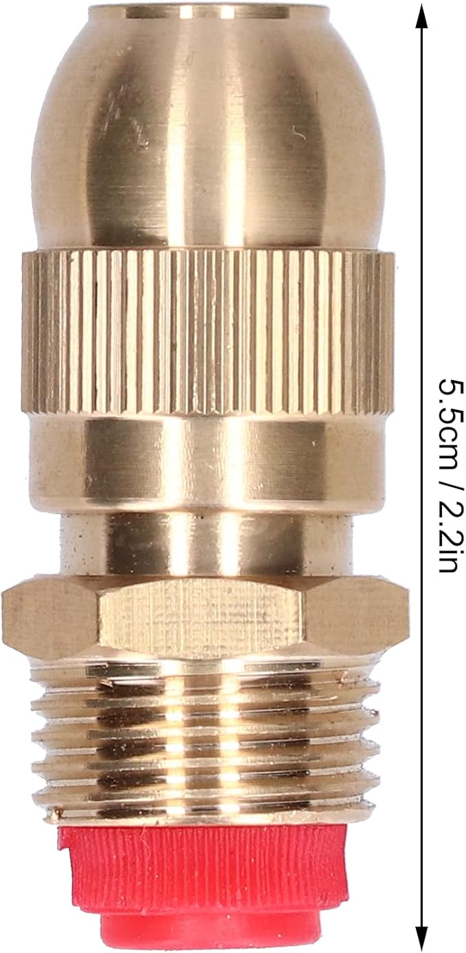 Sprinkler Nozzle, Garden Irrigation Water Spray Head, 2Pcs 1/2 Male Thread Adjustable Watering Sprinkler Garden Lawn Brass Sprayer Nozzle