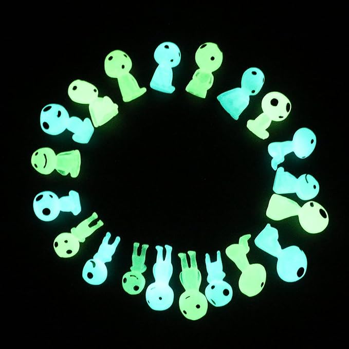 Fairy Garden Accessories Tree Elves Easter Egg Fillers Glow in Dark Basket Stuffers Garden Alien Decor Miniature for Micro Landscape Outdoor Status Patio Lawn Yard Kit