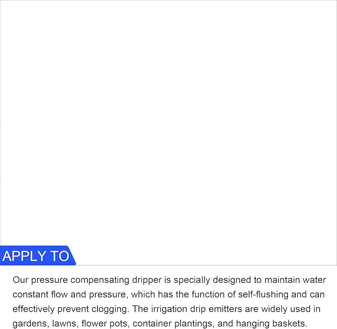 METALLIXITY Pressure Compensating Dripper, (8 Gallon Per Hour) 20Pcs, Plastic Irrigation Drip Emitters - for Watering Garden Lawn Plants, Green