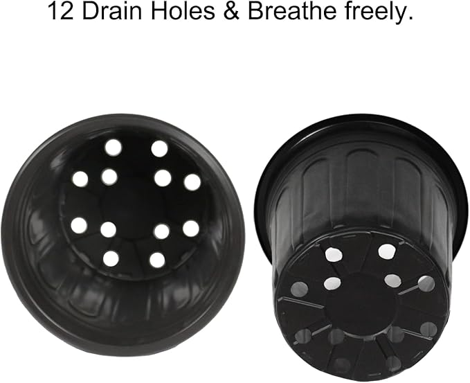 60-Packs 1 Gallon-S Flexible Plastic Plant Nursery Pots with 10 Pcs Plant Labels, Thickened Soft Seed Starting Container for Seedlings, Vegetables, Succulents and Cuttings