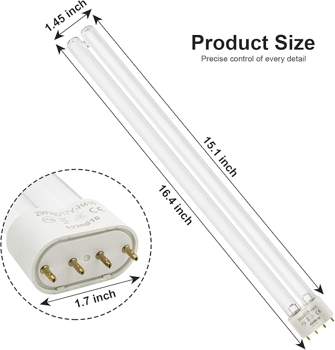 Two 36W 36 Watt UV Bulb Lamp 2G11 Base-4 Pin For JEBAO, New