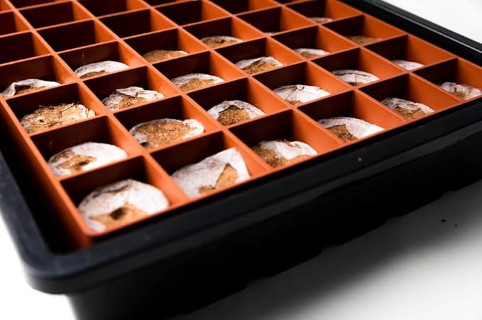 Seed Plug Propagation Coin (Pack of 78) - 100% RHP Certified Buffered Coco Coir Cloning Plug with Pre-Drilled Holes, Wrap Around Paper, Fast Rooting, pH Stable, Low EC, Triple Washed