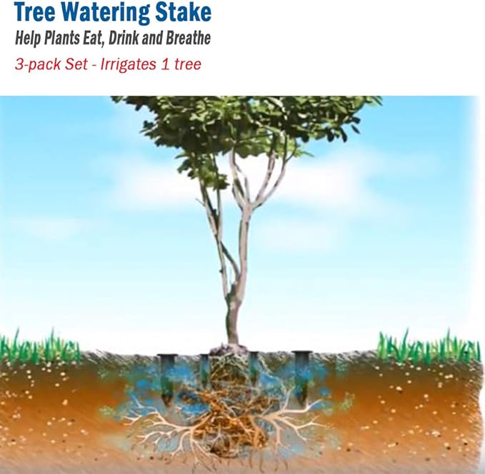 Tree Watering Stake Large for Trees, Bushes, shrubs, Irrigation Stake 8 inches (3)