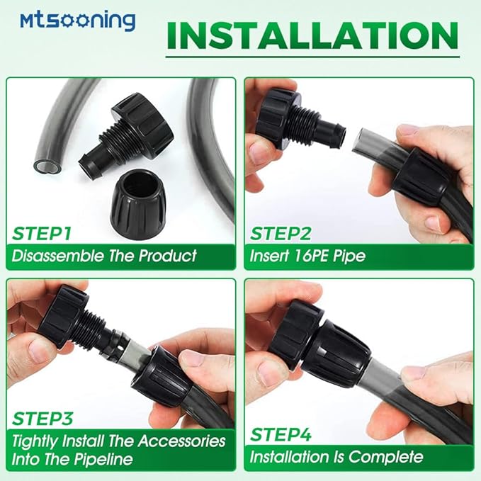 Mtsooning 12PCS 1/2" Drip Irrigation Tubing Faucet Adapter,Plastic 3/4" to 1/2" Garden Faucet Hose Connector,for Garden Hose Repair Drip Irrigation Parts