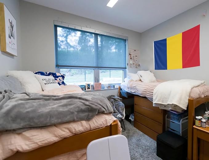 Romania Flag 4x6FT Romanian National Polyester Banner With 2 Grommets Fade Resistant Vivid Color For Patriotic Festival Events Party Decoration (Romania, 4x6FT)