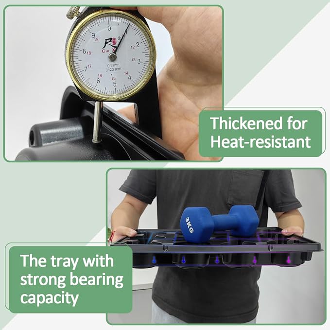 4 Inch Plastic Plant Pots 60 Pcs and 12 Cell Nursery Pots Trays 5 Pcs, Thick Sturdy Seeds Starting Germination Shuttle Carrying Trays, Black Small Planter Nursery Propagation 5 Sets