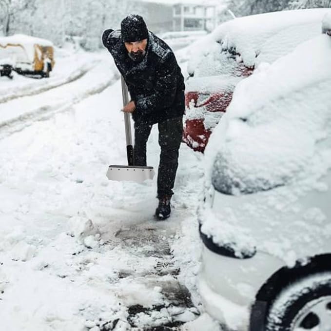Garden Cleaning Shovel with 54" Adjustable Handle,Multifunctional Stainless Steel Cleaning Snow Shovel for Weeds and Moss,Lawn Edging Scraper Shovel,Outdoor Spade Tool for Weeding,Digging,Ice Removal