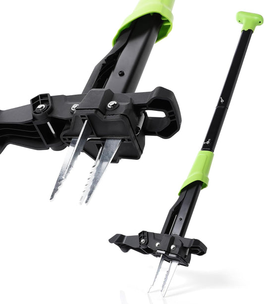Yocada Stand Up Weed Puller Tool Heavy Duty 4 Manganese Steel Claws Gardening Hand Weeding Tool with 39" Ergonomic Long Handle Easy Eject Mechanism for Weeding