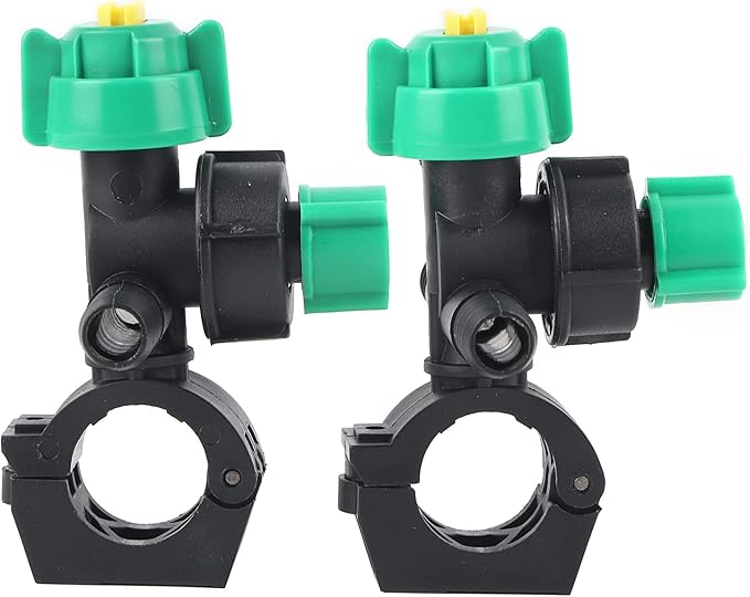 Misting Nozzles, External Thread Agricultural Sprayer Fan Shaped Spraying Nozzle, Hose Drip Irrigation Sprayer Nozzle for Agriculture, 2 Pcs
