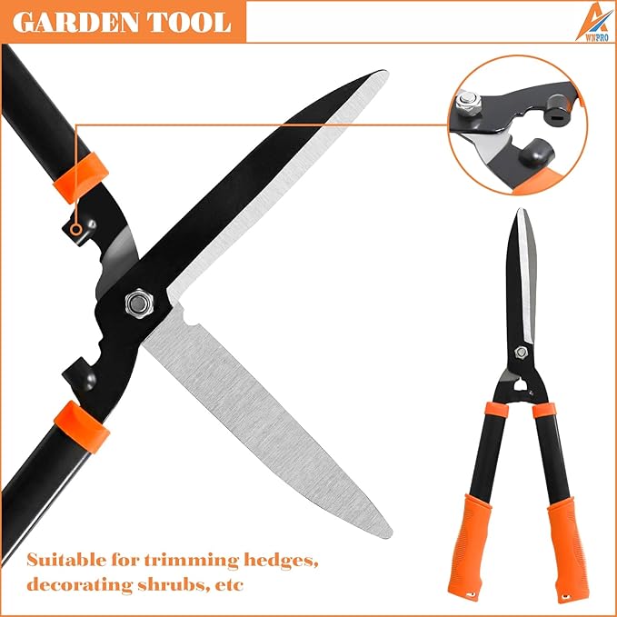 Machete, Hedge Shears and Tree Shears 3pcs Heavy Duty Garden Shears Set With Compound Action Tree Shears, Cut Thick Branches Easily, Tree Trimmer Gardening Tools, Tree, Shrub and Bush Care Kit