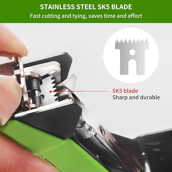 Upgraded Plant Tying Machine, Garden Tape Tool with 16 Rolls Tapes and 1 Box of Staple, Lightweight Plant Tape Gun Tying Tape Tool to Tie Up Vine Tomatoes Grapes Vegetables Garden (Green)