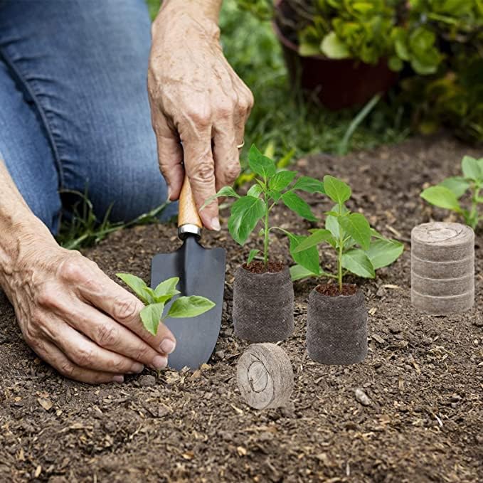 ZeeDix 200 Pcs 40mm Peat Pellets for Seedlings, Compressed Seed Starter Soil Dirt Pods Plugs Peat Moss Pellets Soil Pellets for Seed Starting, Gardening, Planting Flowers Herbs and Vegetables