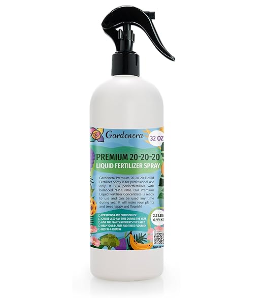 𝐏𝐑𝐎𝐅𝐄𝐒𝐒𝐈𝐎𝐍𝐀𝐋 All-Purpose 20-20-20 Liquid Fertilizer Spray for Lawns, Grass, Plants, Vegetables, Fruits & Flowers | 20-20-20 Liquid Fertilizer for Indoor and Outdoor Plants (32 OZ)