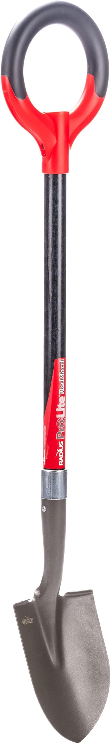 Radius Garden 25811 Pro-Lite Carbon Steel Floral Shovel, Red