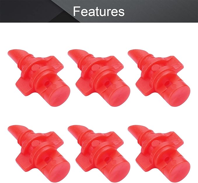 MroMax Micro Sprayer Fan Jet, 360 Degree Plastic Refraction Atomized Dripper Hydroponic Garden Irrigation, Red 50Pcs