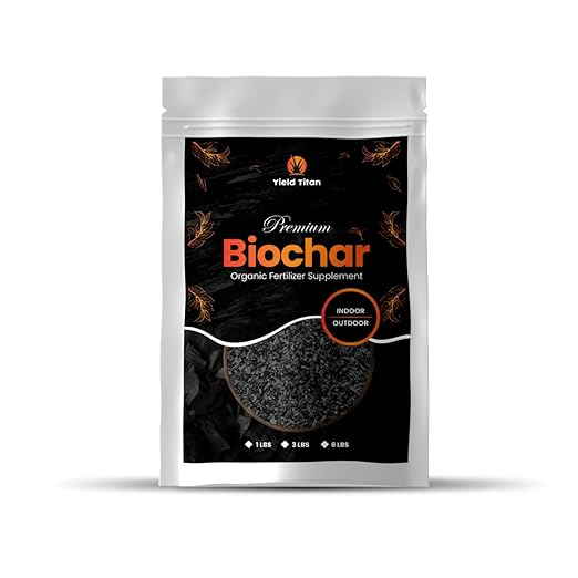 Premium Biochar Organic Fertilizer Supplement for Indoor & Outdoor Plants - Gardening & Agriculture to Improve Structure, Fertility & Health (6 lbs)