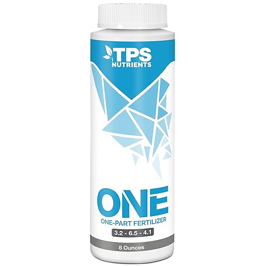 TPS NUTRIENTS One Liquid One Part Plant Nutrient from Veg to Bloom, for Lush Growth and Dense Flowers 8 oz (250mL)