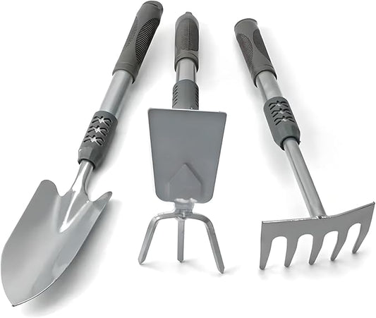 3 Piece Weed Puller Tool, Manual Hand Weeder Paver，All Metal Garden Weeding Tool set，A Set of Tools to Meet Daily Garden tasks Such as Weeding Digging Cultivating and loosening Soil