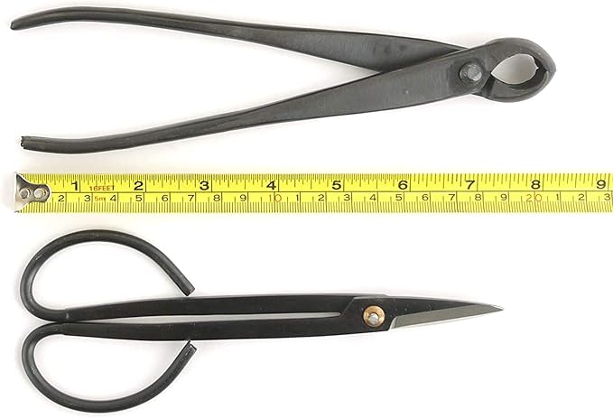 BambooMN Bonsai Basics Set - 8" Knob Cutter and 7.2" Trimming Shear - 1 Set
