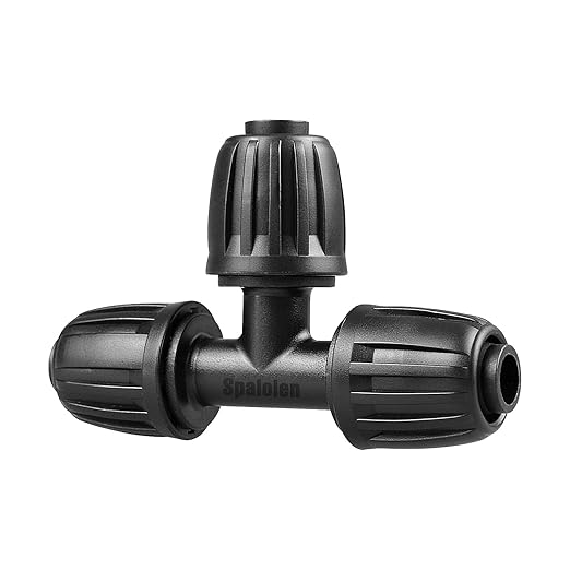 10 Pack 1/2 Inch Drip Irrigation Fittings Tee Connectors for 1/2 Inch Drip Irrigation Tubing (1/2" ID x 0.60"-0.65" OD), Anti-Leak 1/2" Drip Line Barbed Connectors for Most 1/2" Tubing